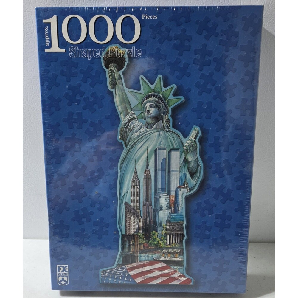 NEW Sealed! FX Schmid Statue of Liberty Shaped 1000 Piece Jigsaw Puzzle